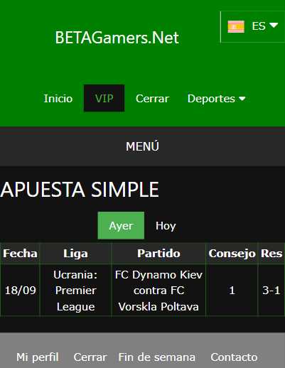 boleto de apuesta vip ganada